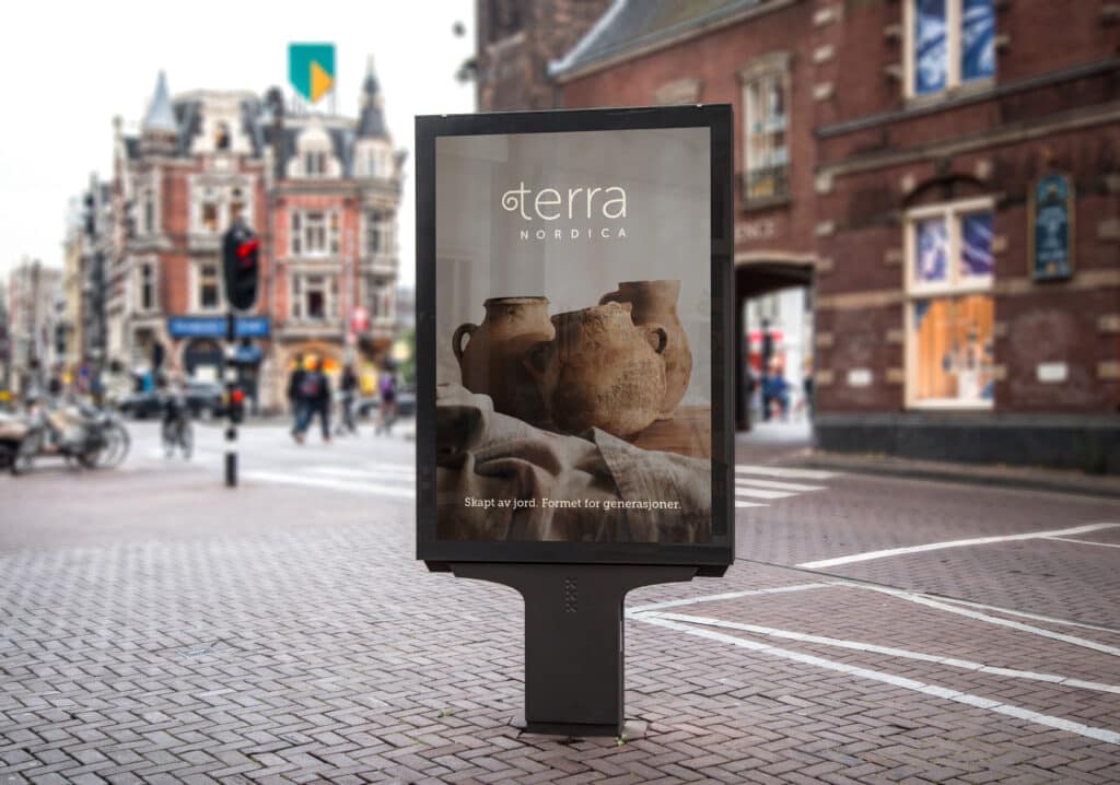 Terra Nordica logo og visuell identitet på plakat