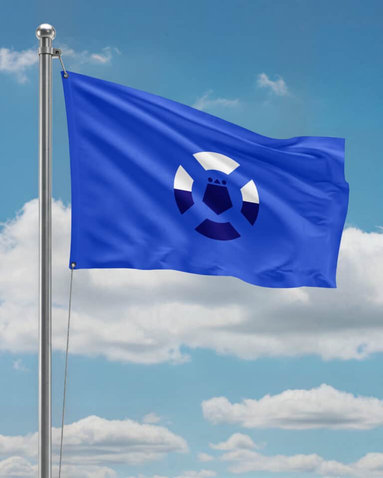 Nye Fregatter logosymbol på flagg