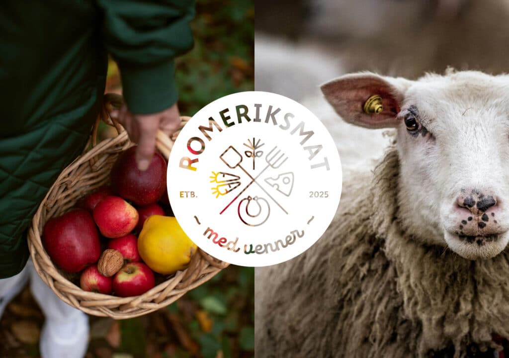 Logo og visuell identitet for Romeriksmat med venner